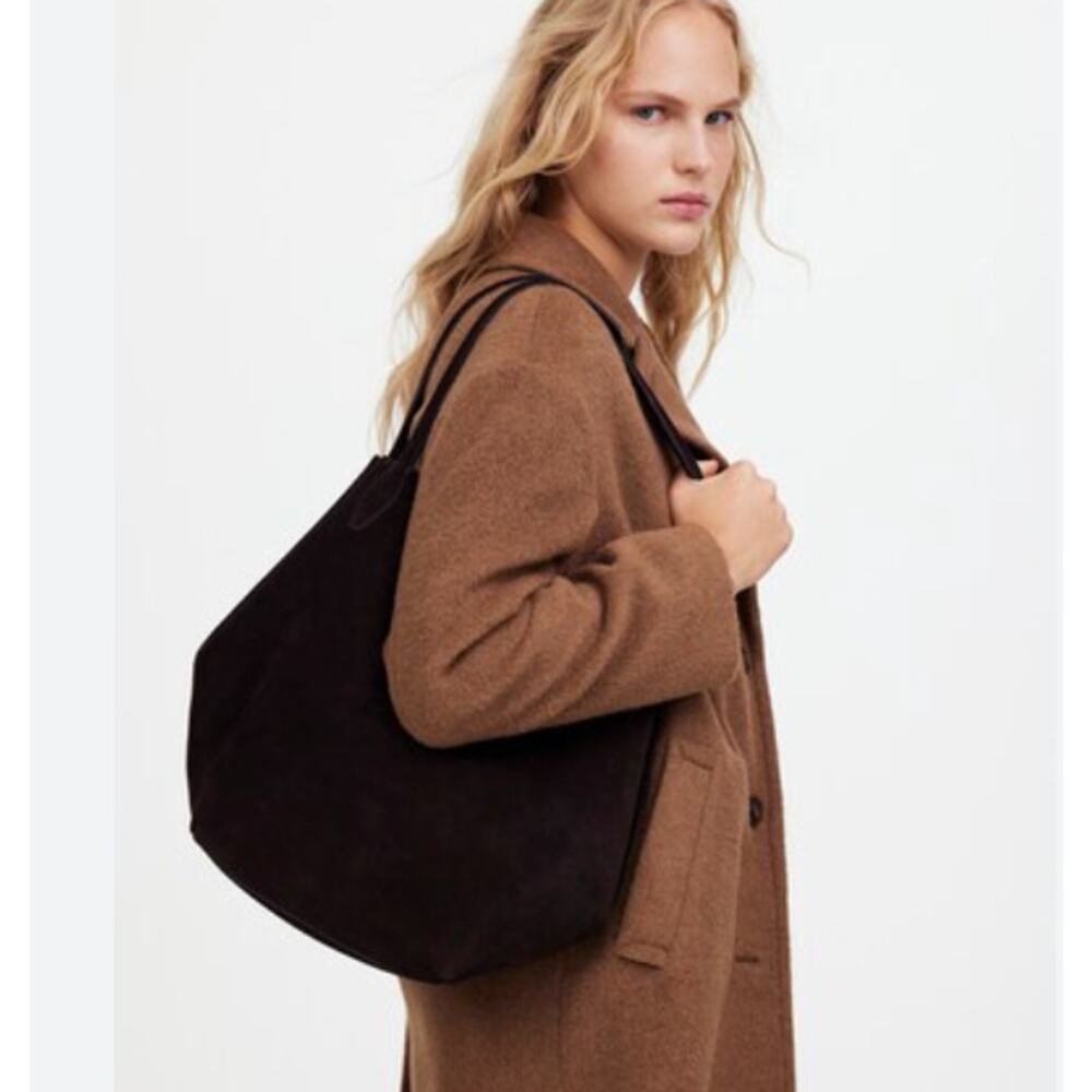 Madewell Shopper Tote Brown Suede Slouchy Bag